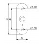 Schéma platine 63 x 25 x 4 mm avec trous alignés